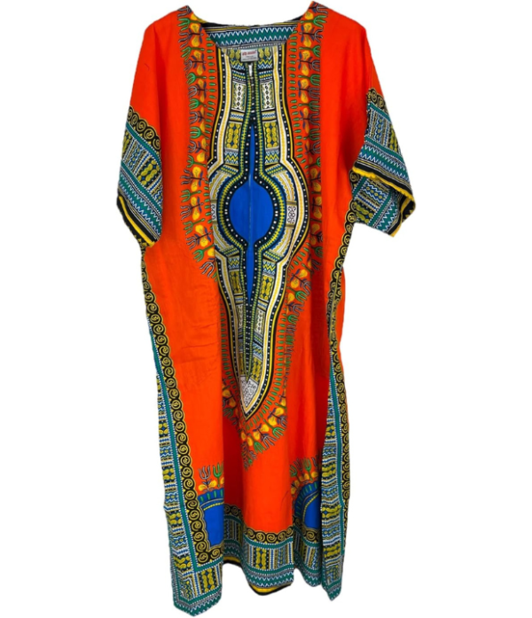 robe caftan orange dashiki